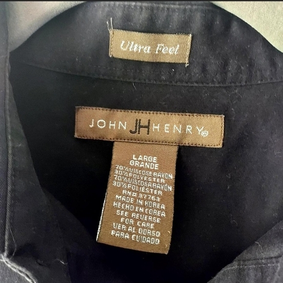 Vanderbilt University Commodores John Henry black button-down shirt men's size L - Picture 3 of 4